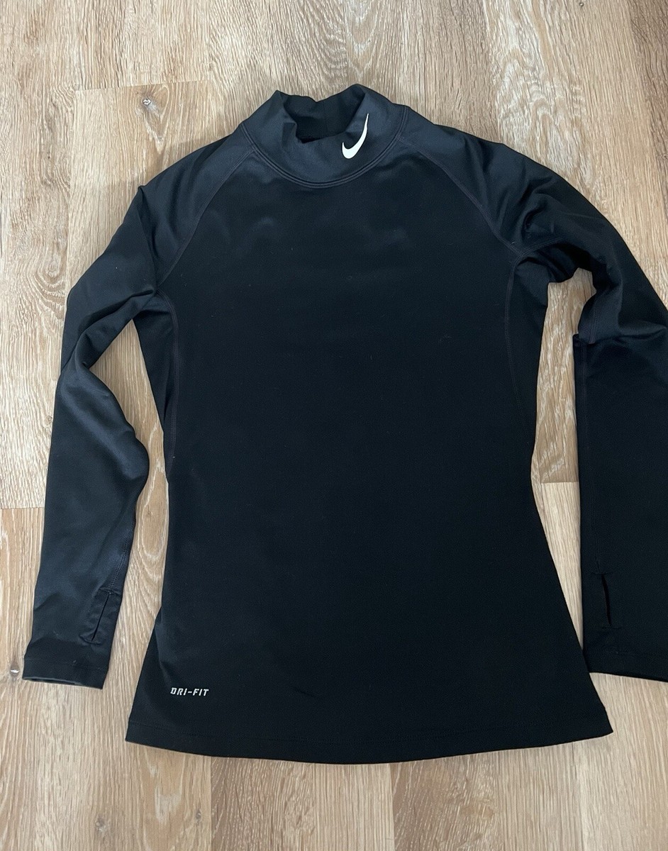 nike black long sleeve thermal pro top