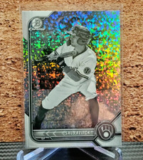 2022 Bowman Chrome Black White Mini Diamond Sal Frelick #BCP-250 Brewers