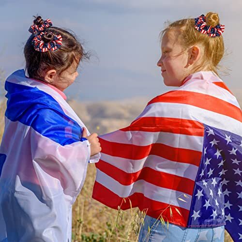 8 Pcs Memorial Day Headbands Patriotic Hair Accessories for Women Girls Stars - Afbeelding 5 van 7