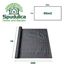Woven Garden Fabric Roll Geotextile 1M WIDTH X 50M LENGTH 50m2