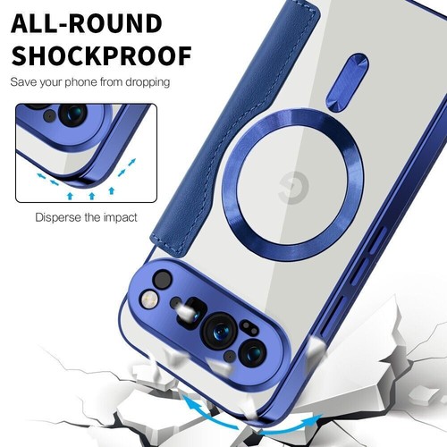For Google Pixel 9 Pro XL 9A 8A 7A Magnetic Plating Flip Wallet PU Leather Case - 第 37/71 張圖片