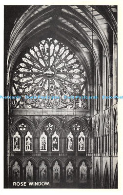 R360849 Rosenfenster A F B Westminster Abbey Postkarte