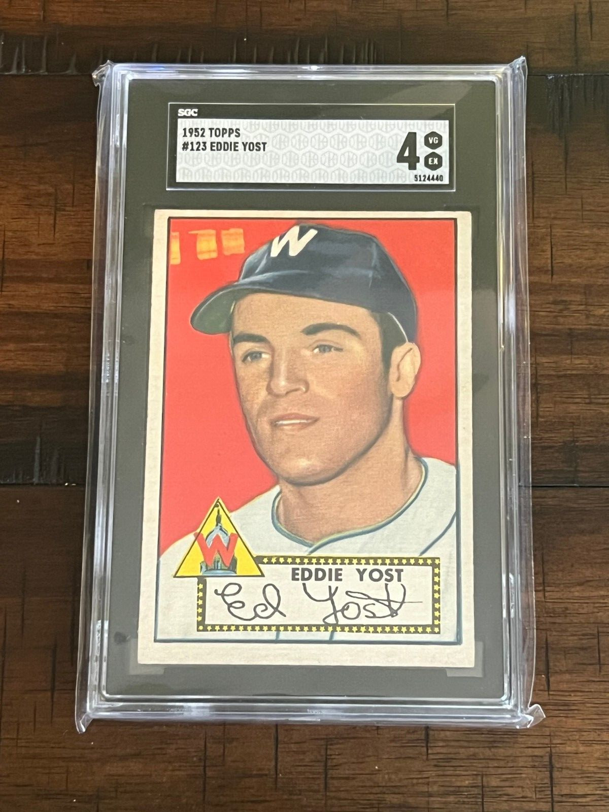1952 Topps #123 Eddie Yost Washington Senators SGC 4