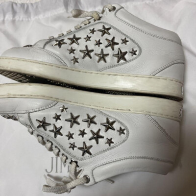 Jimmy Choo Star Stud Sneakers studs Women's size 4 White Low