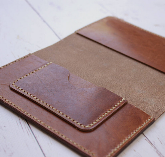 book jacket cover slipcase case bag genuine cow leather customize brown ...