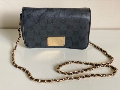 New Bebe Alexis Black Gray Gold Studs Woven Chain Crossbody Sling Bag Purse Ebay New Bebe Alexis Black Gray Gold Studs Woven Chain Crossbody Sling Bag Purse Ebay