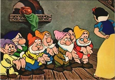 PC DISNEY, SNOW WHITE AND THE SEVEN DWARFS, Modern Postcard (b38042)