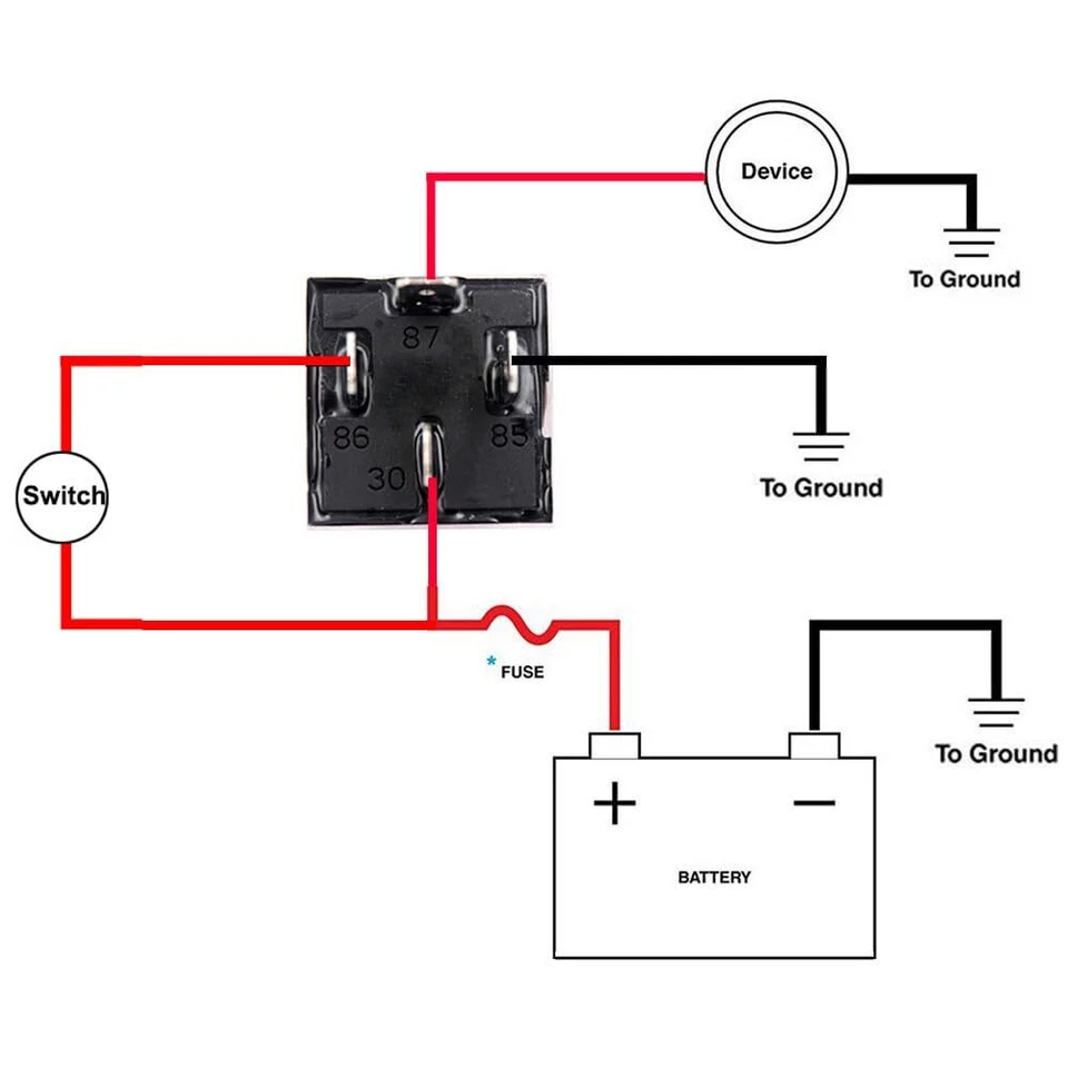 Relé de coche estándar 12V 40A SPST 4 polos vehículo motor automóvil con seguridad exterior... Foto 4 de 4