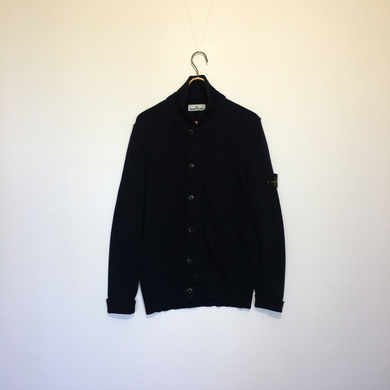 Stone Island Wool Knitted Zip-Button Up 