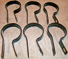 Lot of 6 Black Tension Bands For Chain Link Fence 2 3/8" (F13)