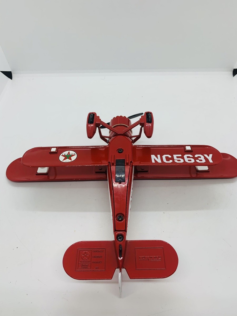 Die Cast Bi-Plane ERTL Texaco NC563Y Red Model/Coin Bank