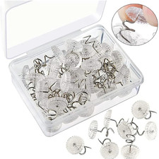 30/50/100Pcs Transparent Twist Nail Pins for Upholstery and Fixed Blankets Sofa