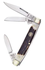 Hen & Rooster Int Stockman Pocket Knife 1.4116 Steel Blades Deer Stag Handle