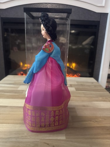 Korean Traditional Handicraft Hanbok Doll The Queen 12.5" Figure Blue/Pink OF - Bild 4 von 7