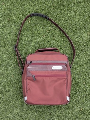 Vintage weinrot Samsonite Messenger Gadget Handgepäck Schultertasche - sehr guter Zustand 