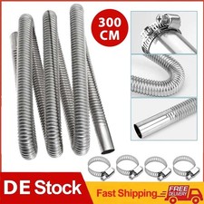 300CM φ25mm Rohr Abgasschlauch Abgasrohr Flexrohr Edelstahl Webasto Standheizung