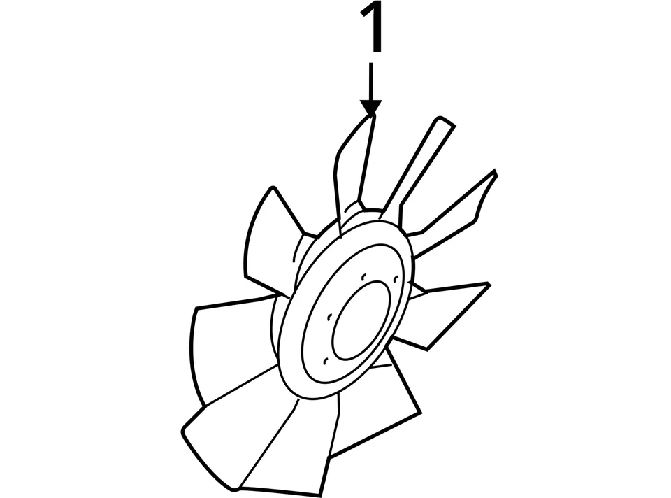 Lâmina de ventilador 8-366 6.0L diesel compatível com 04-10 Ford E350 Van 544907 - Imagem 4 de 4