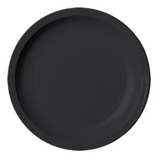 Cambro 65CWNR110 6 9/16 in Camwear® Black Narrow Rim Plate