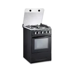 20" LPG Gas Stove - Equipped with 4 coil burners and Stainless Steel Oven (Bl...