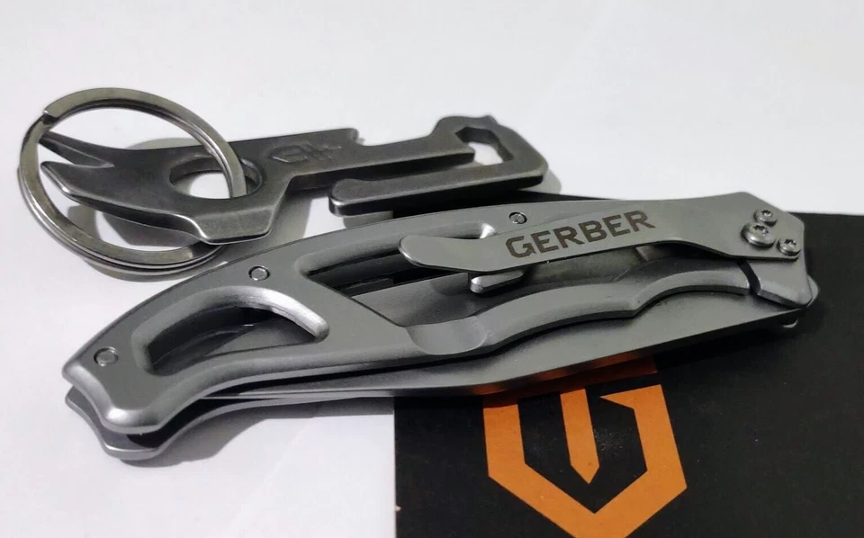 FACA DE BOLSO GERBER CAÇA COM QUADRO EXTRA 5Cr13Mov STEEL LOCKBACK LOCKBACK!!! - Imagem 4 de 4