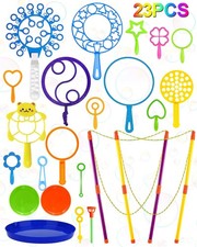 Big Bubble Wands, Giant Bubble Wands Set Bulk with Tray for Kids Adults, Summ...