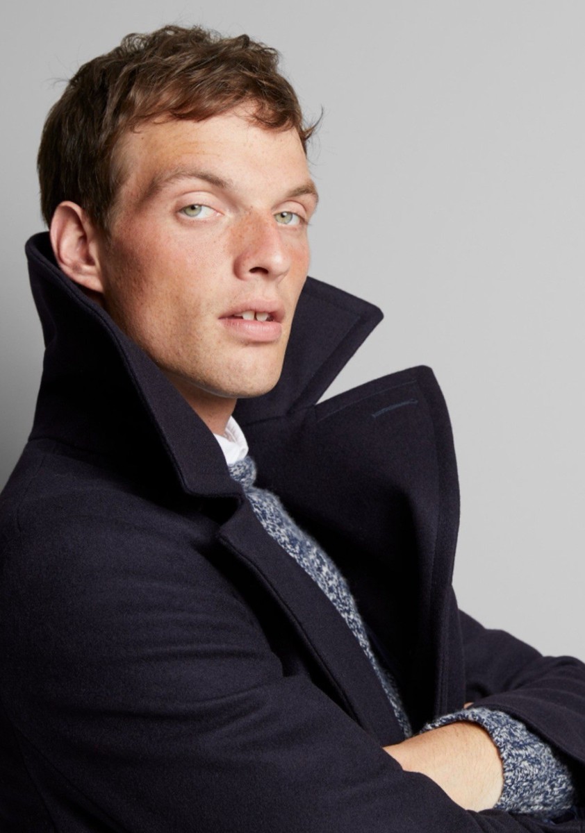 NEW Todd Snyder Private White VC Wool Cashmere Peacoat Navy Blue