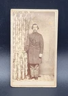 CDV Original Civil War Photo of Unidentified Union Officer  Baltimore Backmark