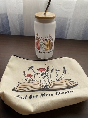 BOOK LOVER'S BUNDLE - Drink Cup and Zip Pouch - Just One More Chapter