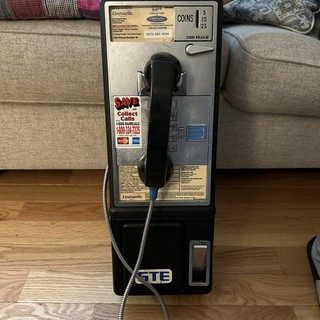 Vtg CenturyTel GTE Payphone Push Dial Pay Phone 80's 90's Man Cave Garage Decor