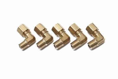 1/4-Inch OD x 1/8-Inch Male NPT 90 Degree Compression Elbow,Brass Compression