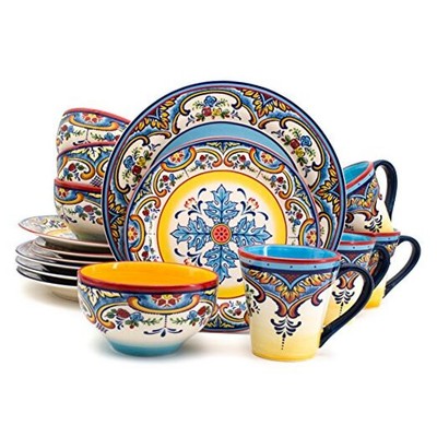  Zanzibar Collection 16 Piece Dinnerware Set Kitchen and Dining, Service for 