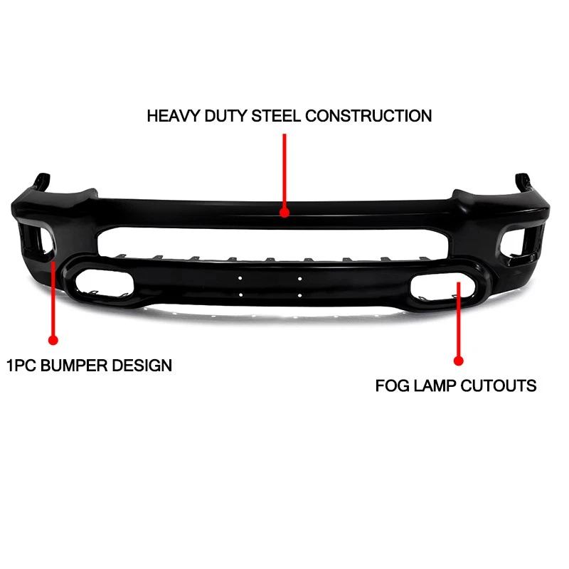 NEW Choose Your Color Painted Front Bumper Face Bar Fits For 2019-2024 Ram 1500 Foto 3 de 4