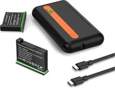 2 Packs 360 X3 Batteries with Charging Compartment, for Insta360 X3 Battery C...