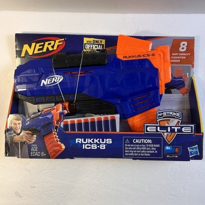 Nerf N Strike Elite Rukkus ICS 8 Blaster New Box Hasbro Dart Toy Gun