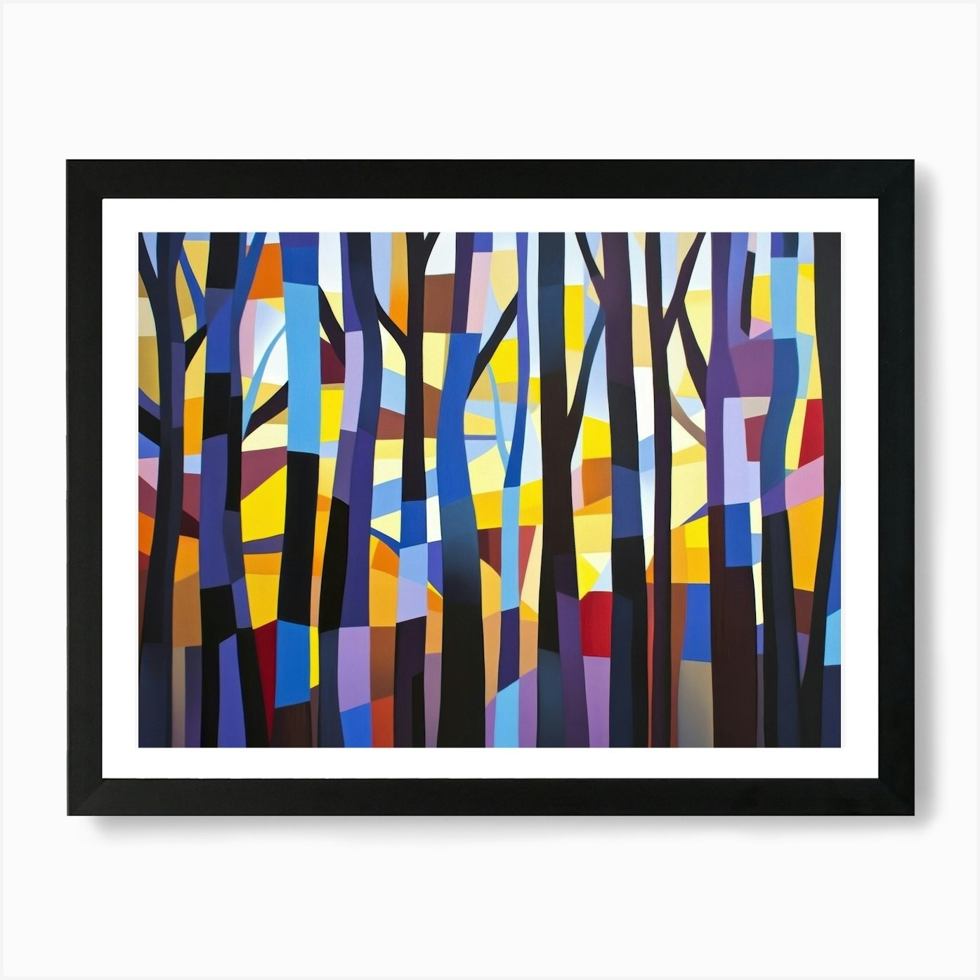 Framed Tree Art Print - Canvas Wall Decor Picture Poster  