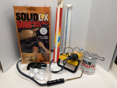 #ad Vintage Cleanweld Turner Solidox T 5000 Braze Weld Torch Outfit w Box amp; Pellets $49.95