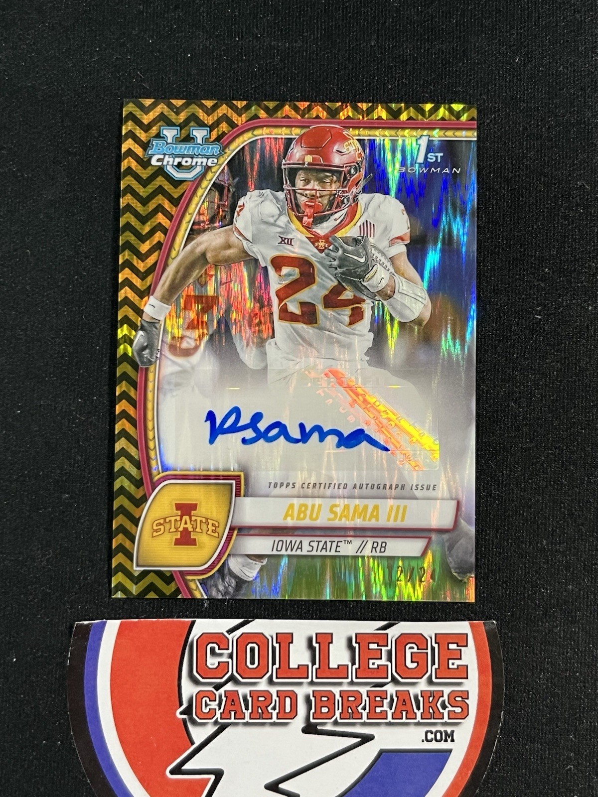 2024 ABU SAMA III /24 AUTO BLACK AND GOLD STEALTH BOWMAN U UNIVERSITY CHROME RC