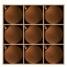 Christmas Ornaments Set of 9   Brown Velvet Shatterproof Christmas Tree Ornam...