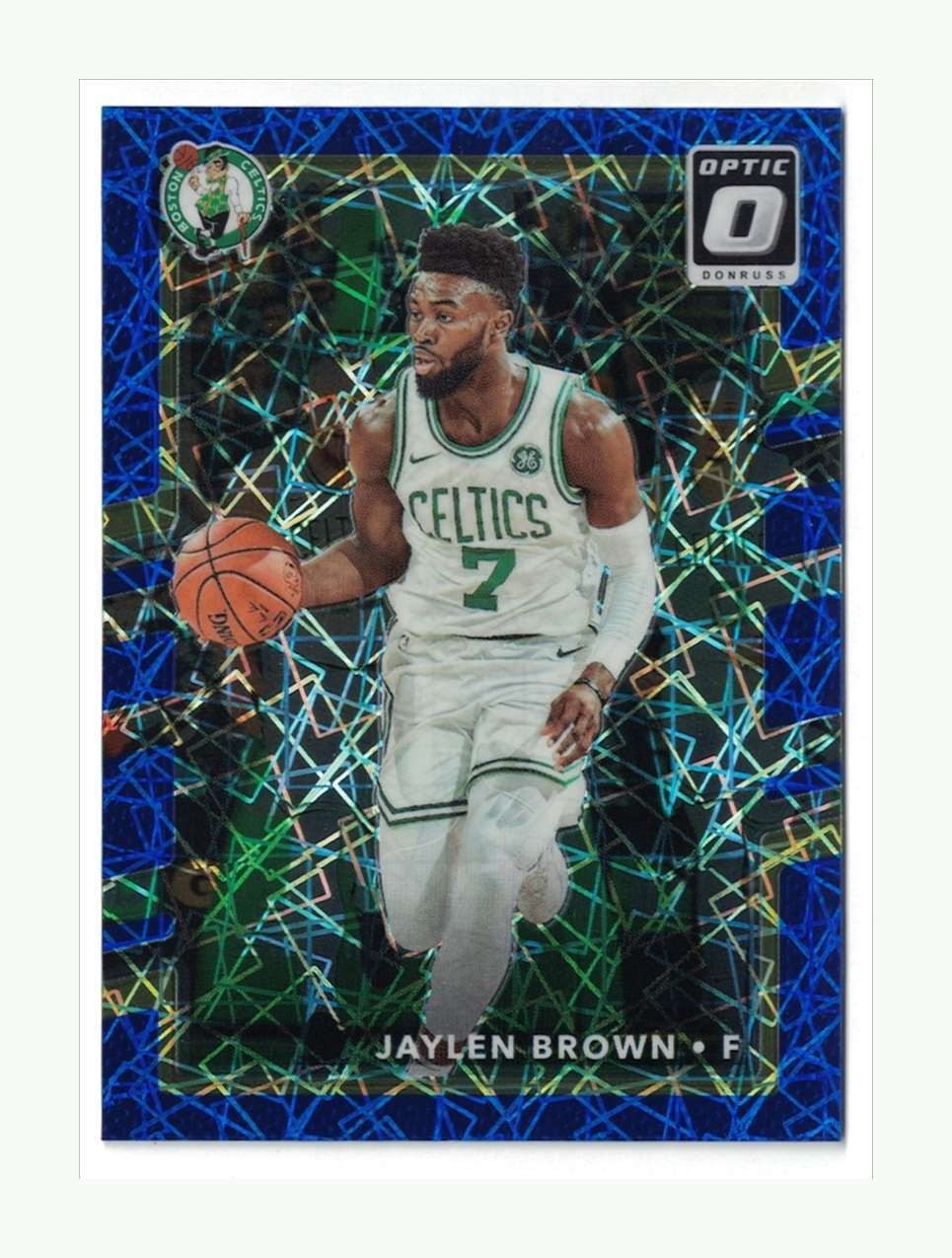 2017-18 Panini Donruss Optic Blue Velocity Prizm #6 Jaylen Brown BOSTON CELTICS