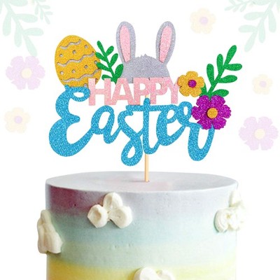 1pc White Rabbit Bunny Cake Topper, Easter Cake Topper, Perfect for Easter Da...