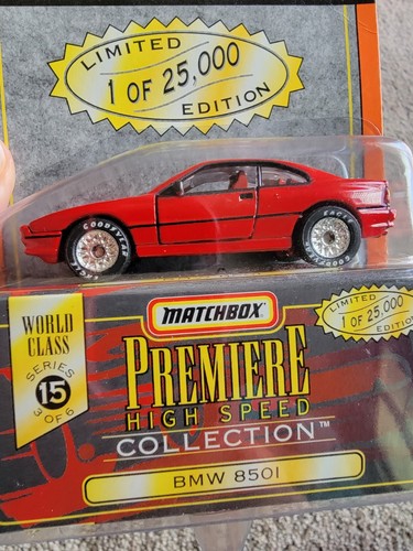 Matchbox BMW 850i Red Premiere Collection High Speed 1:64 New In Box - Picture 3 of 6