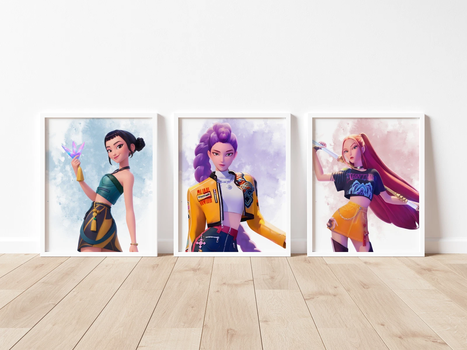 Demon Hunters Wall Kpop Prints Set of 3 Girls Room Decor Girls Room Art A4 A3
Opens in a new window