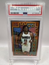 Dikembe Mutombo 1995-96 Topps Finest NBA #M42 Mysterly Nuggets PSA 9