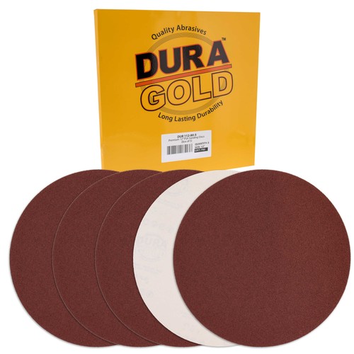 5 Each 12" 80 Grit PSA Sanding Discs, Aluminum Oxide Sandpaper, Drywall, Floor - 第 1/5 張圖片