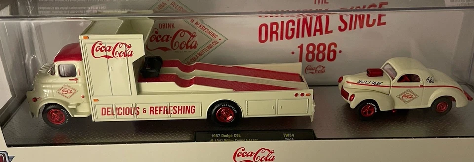 M2 Coca Cola Hauler Model Kit Lot Of 3 CHASE 1/750 41 Willy’s Coupe Gasser Belly - Image 3 of 4