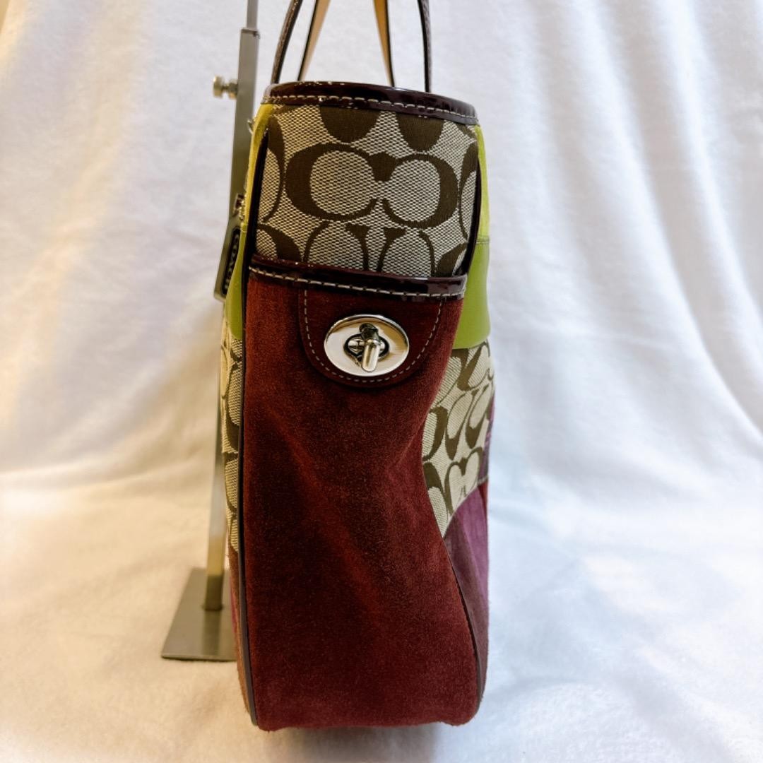 Beautiful Condition Rare COACH Patchwork Tote Bag… - image 6