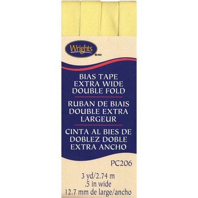 3er-Pack - Wrights doppelt gefaltetes Schrägband 0,5 Zoll x 3 Yard - Baby Mais - 117-206-927