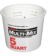 5 Quart Black Mixing Container with Swing Lid - Lightweight & Durable Solution