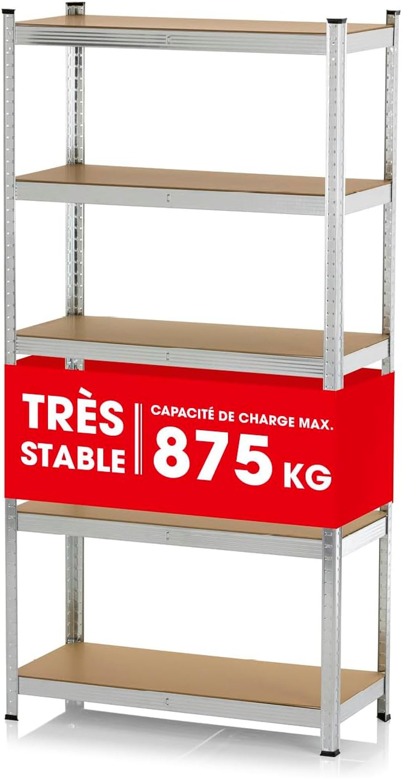 Étagère charges lourdes 180x90x40 cm idéale pour aménager un atelier de bricolage ou un cellier