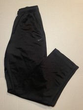 Nike Vintage Relaxed Straight Porformance Black Track Pants Size Large